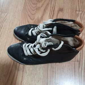 Frye Melanie leather high top sneaker